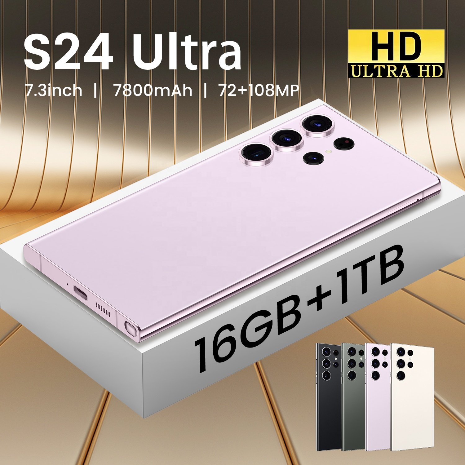 S24 Ultra 16GB+1TB 7.3inch Unlocked dual card High quality 5G Smartphone Android 13 Deca Core Mobile phones